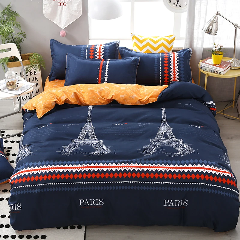 Comprare Luxury Bedding Set Super King Duvet Cover Sets 3pcs Queen Size Black Comforter Bed Linens Cotton Sheet