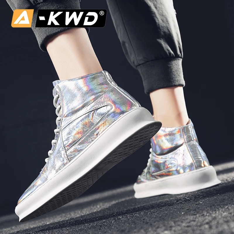 Модная обувь 2019 черные белые серебряные кроссовки мужская износостойкая