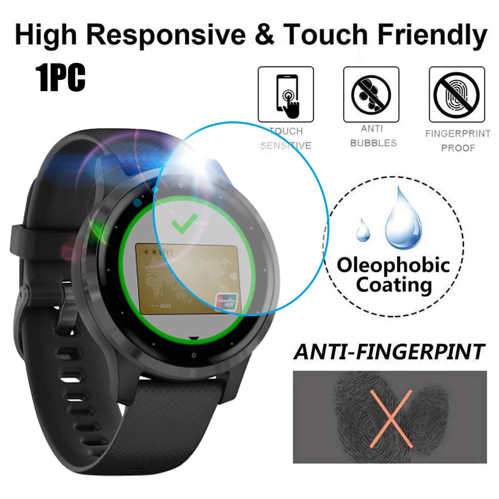 Ouhaobin ТПУ Гидрогелевая мягкая прозрачная Защита экрана для Garmin Active/Active S Watch