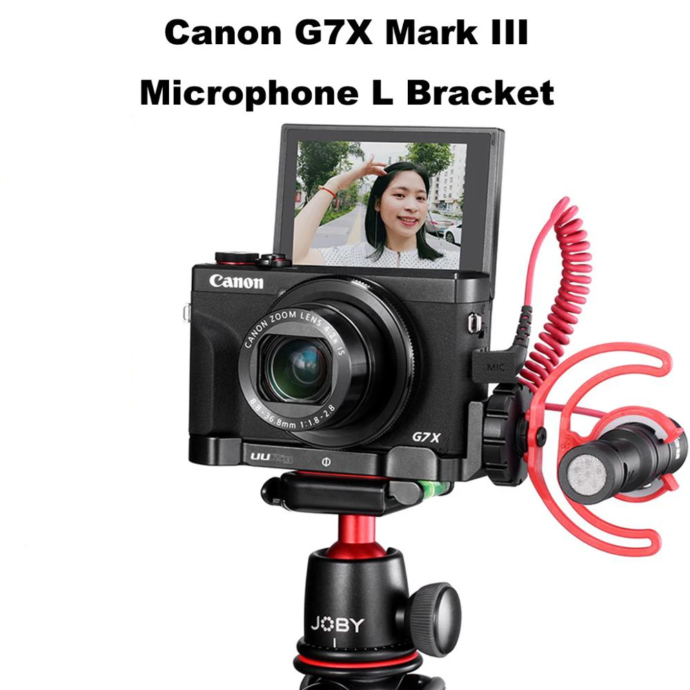 UUrig R016 микрофон L Пластина для Canon G7X Mark III удобный алюминиевый кронштейн с холодным