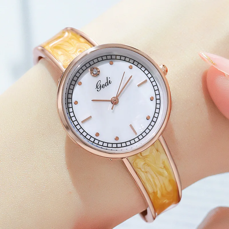 Koean мода браслет часы для женщин простой минимализм повседневные элегантные кварцевые женские часы Lmitation керамики женские часы