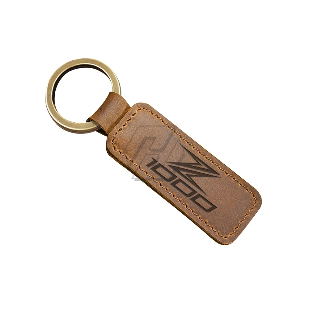 

For Kawasaki Z1000 Z1000SX Models Motorcycle Keychain Cowhide Key Ring