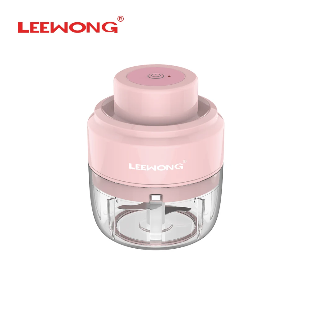 

LEEWONG Электрический мини-Чоппер Беспроводной USB Чеснок Мясорубка блендер розовый