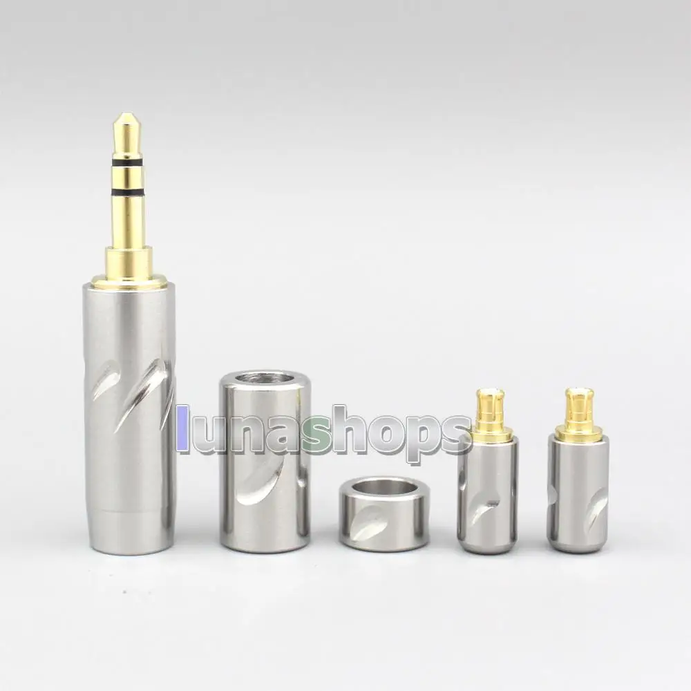 

LN007063 High Quality Stainless Steel 3.5mm 2.5mm 4.4mm + Splitter + Slider + A2DC Pins Kits Male Custom DIY Adapter Plugs