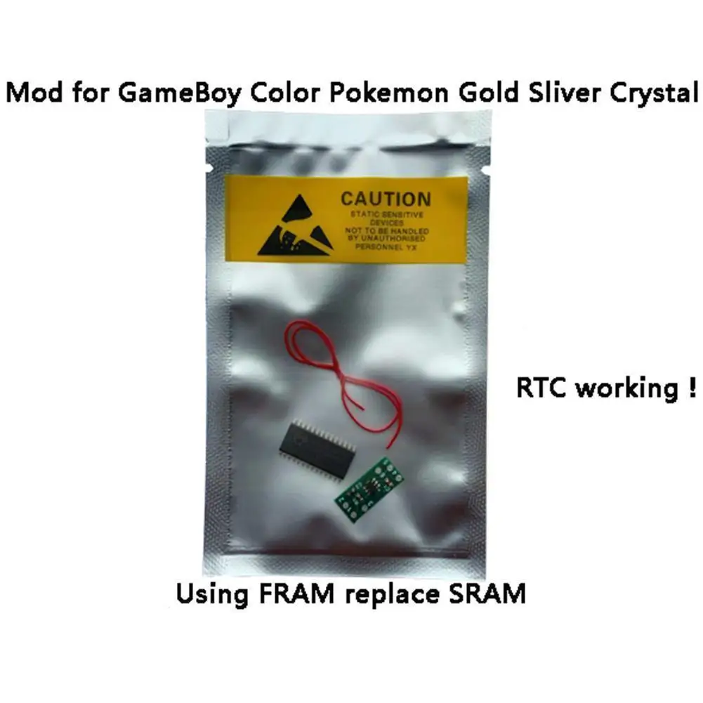 

For Gbc Pocket Gold And Silver Crystal Genuine Card Module Module Memory Set Rtc2fram Clock Transformation Chip W6j4