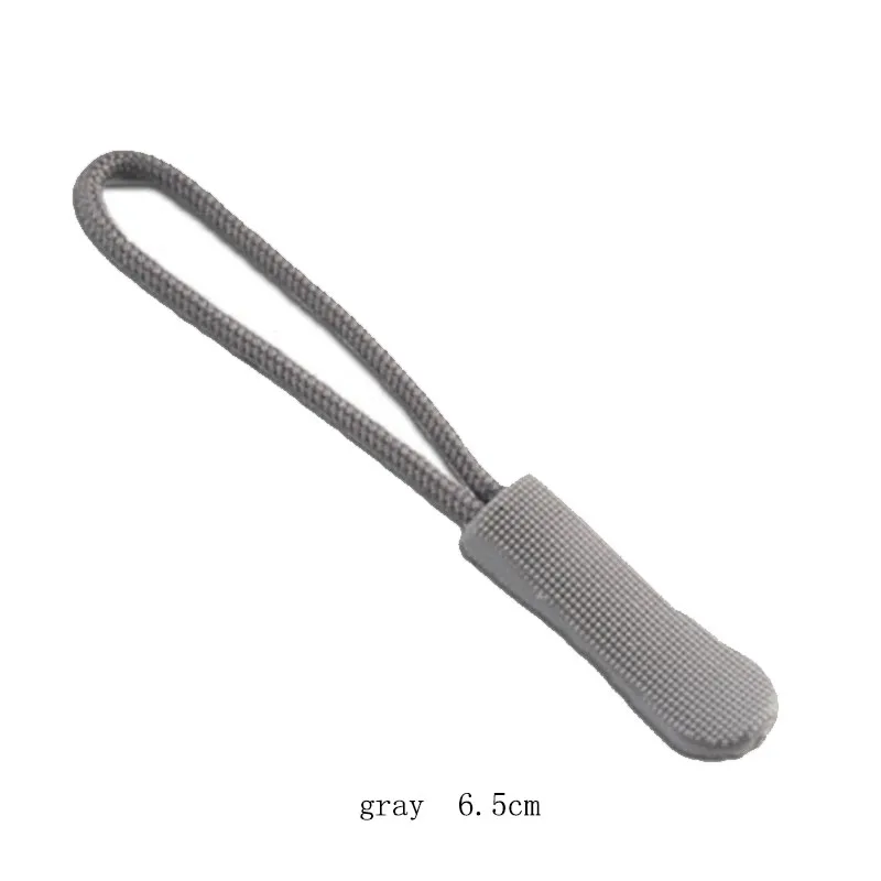 gray Рюкзак одежда резиновая молния Веревка концы застежка-молния Пряжка для принадлежности для одежды/сумок 5 шт - Цвет: gray