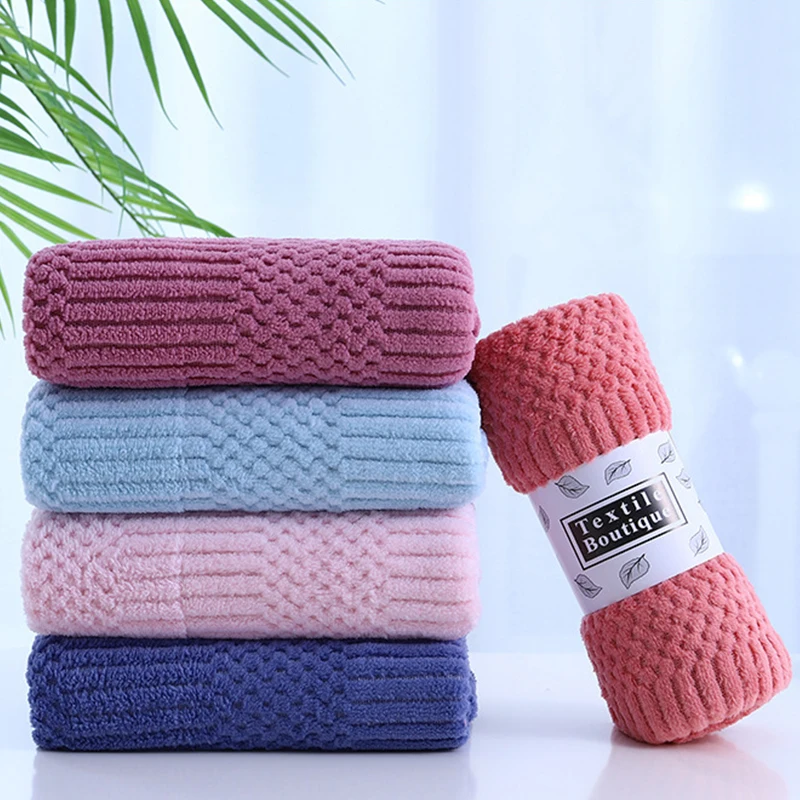 

Coral Velvet Towel Face Towels Super Soft Jacquard Towel Home Towels Clean Washrag Absorbent Colorfast Washcloth Gifts