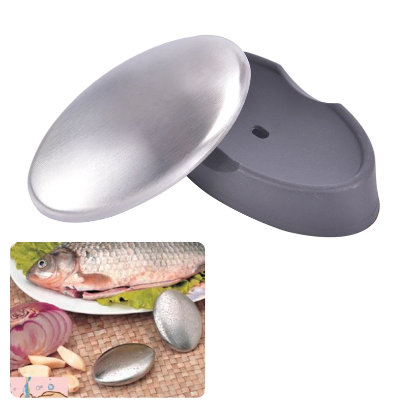 

Stainless Steel Soap Bar Soap Shape Deodorize Smell From Hands Retail Eliminating Kitchen Bar Bathroom Soap Useful Tools