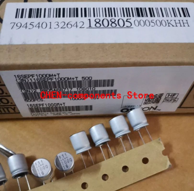 20PCS NEW SANYO SEPF 16V1000UF 10X12MM Motherboard Solid Polymer Capacitor 1000uF/16v OS-CON 1000UF 16V 16SEPF1000M