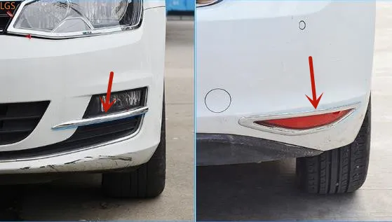 

Для Volkswagen Golf 7 2014-2017 ABS хромированные передние и задние противотуманные фары Декоративная полоса Защита от царапин Стайлинг автомобиля