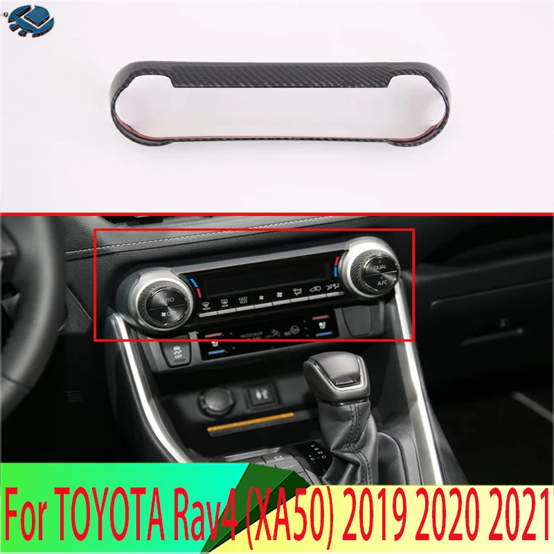 Для TOYOTA Rav4 XA50 2019 2020 2021 углеродное волокно стиль кондиционер крышка корпус рамки |