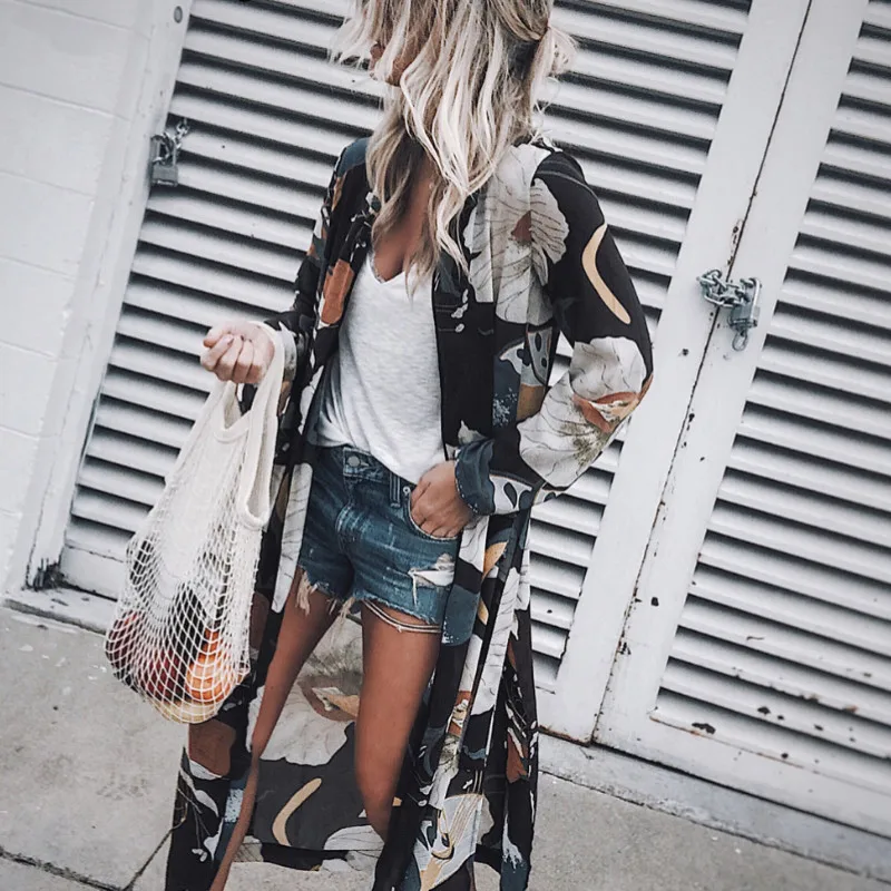 Женская шифоновая рубашка MIOFAR в стиле ретро с цветочным принтом свободная шаль