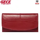 Кошелек женский GZCZ, из воловьей кожи, длинный, 2020