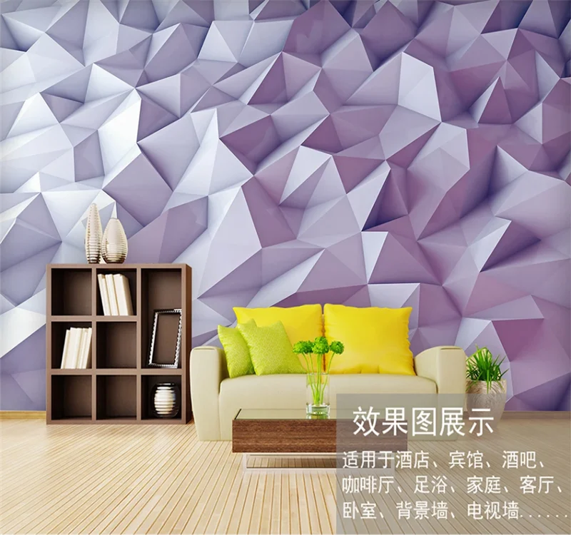Пользовательская роспись обоев настенная ткань геометрический ромб камень