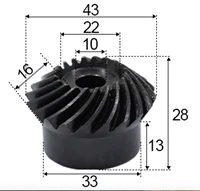 2pcs 2m 20teeths inner hole 10mm center distance37 5precision spiral bevel gear