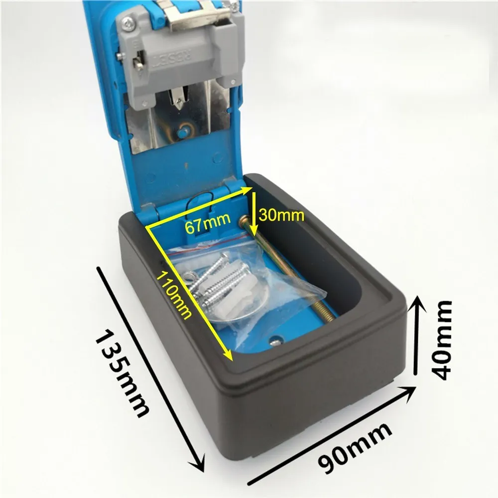 

Outdoor Key Storage Lock Box Key Safe deposit Box with Combination Code Lock Key Safe for Outside