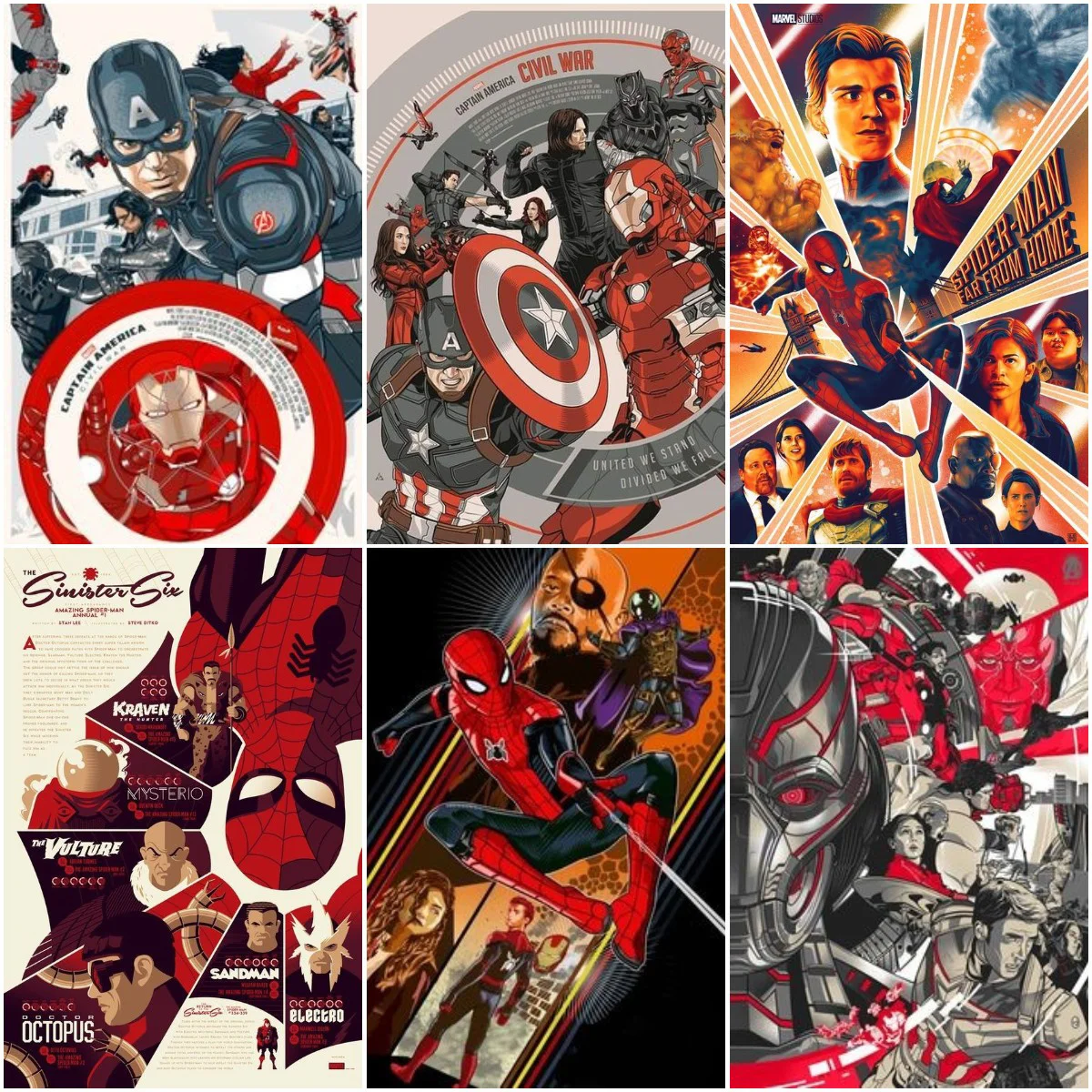 

Алмазная 5D картина «сделай сам», Дисней, Мстители Marvel, Человек-паук, Железный человек, вышивка крестиком, полноформатная мозаика, домашний д...