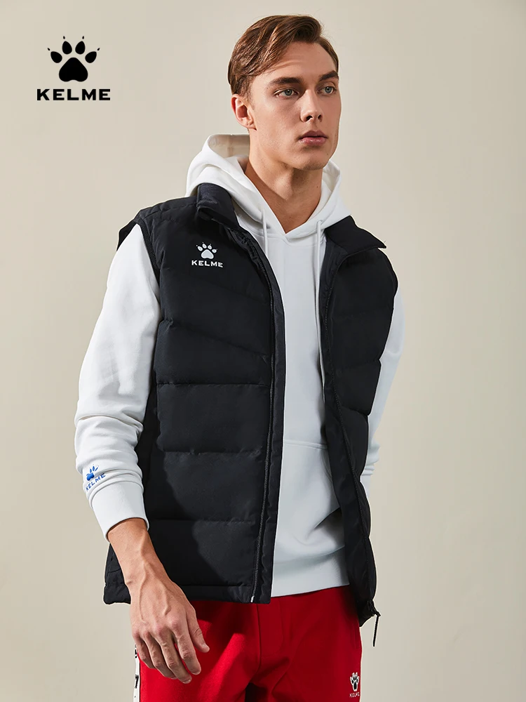 Мужская зимняя куртка KELME Спортивная жилетка без рукавов верхняя одежда