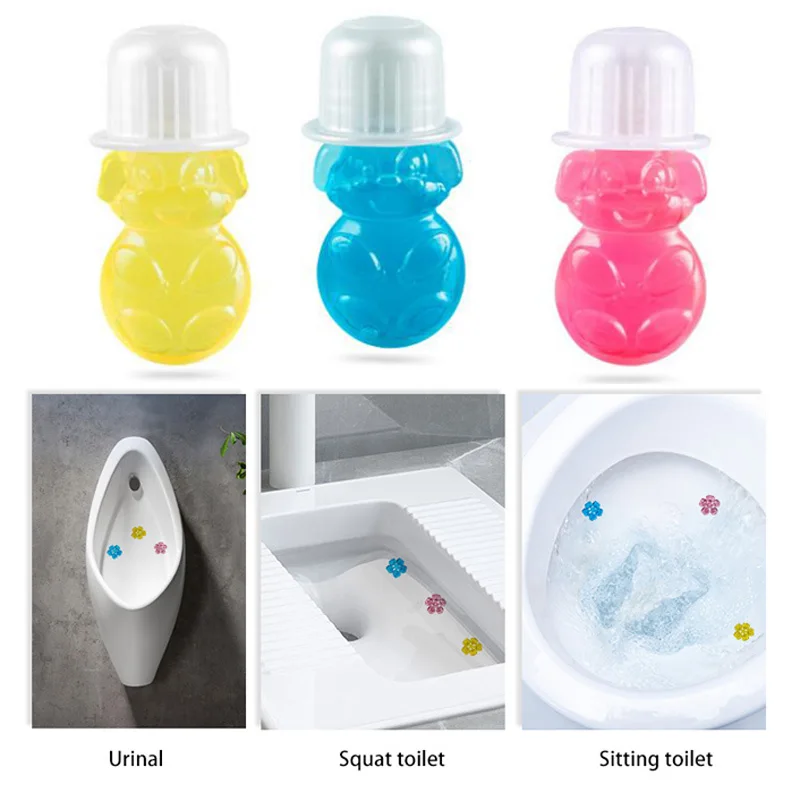 

3pcs Flower Aromatic Toilet Gel Toilet Deodorant Cleaner Air Freshener Remove Odors 3Types Flowers Household Cleaning Chemicals