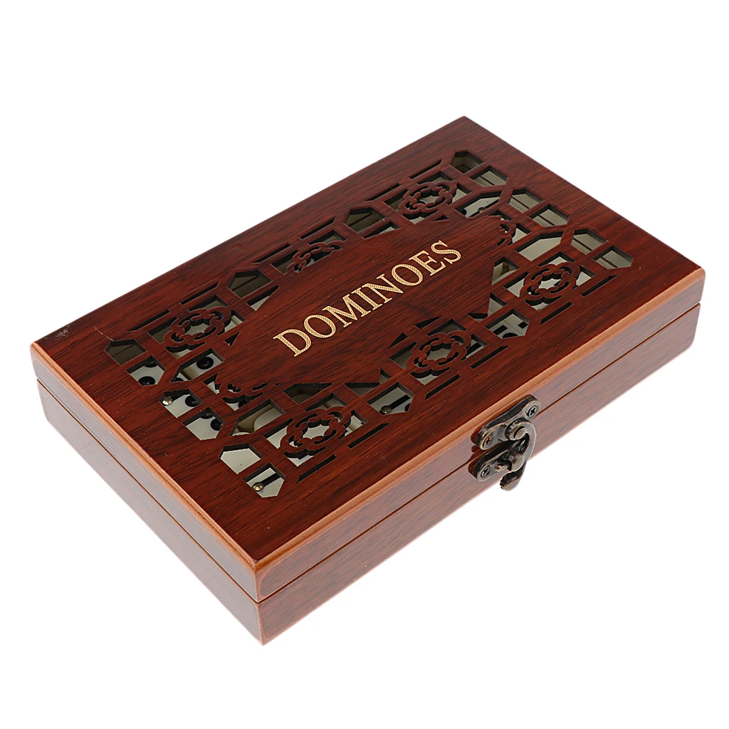 

Professional 28pcs Dominoes Game Set with Wooden Storage Box Carrying Case