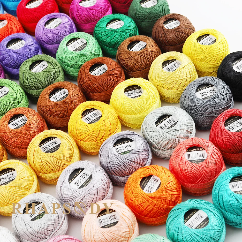Rhapsody Премиум качество Размер #8 жемчужная хлопковая нить вышивка крючком 86 ярдов