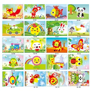 Забавные мультяшные 3D наклейки из вспененного этилвинилацетата сделай сам, игрушки-пазлы, художественные поделки для детей, подарок на день рождения, произвольный стиль, 10 шт.