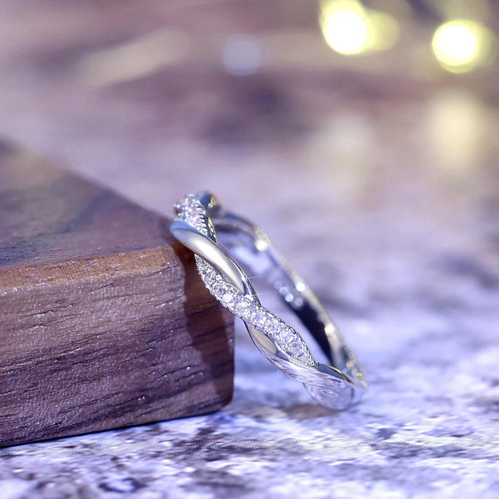 Романтические Простые Кольца Huitan для девушек модные современные витые