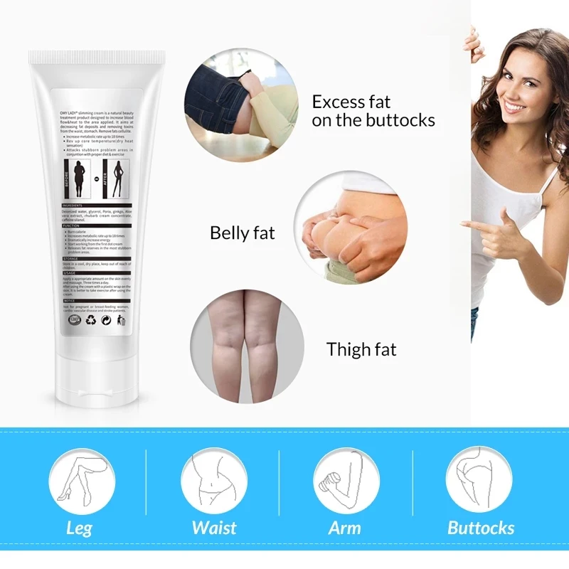 

OMY LADY 2PCS 5G Eye Cream + Slimming Cream Cellulite Removal Cream Fat Burner Weight Loss Slimming Creams Dark Circle Removal