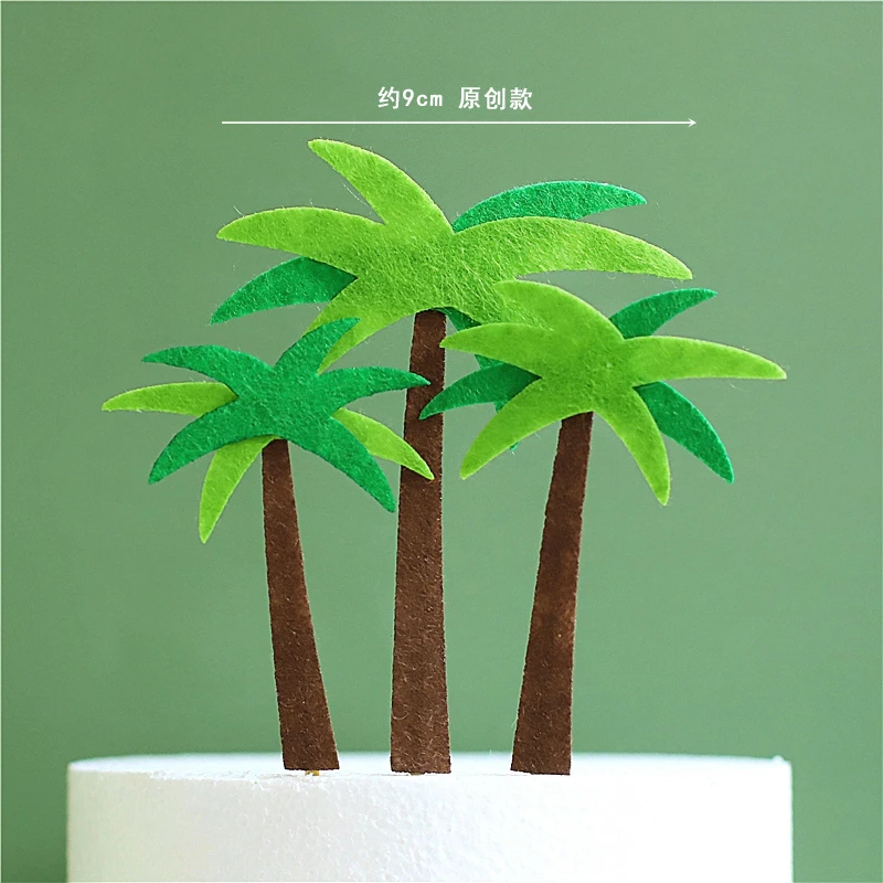 Коко дерево лист мультфильм Динозавр торт Топпер десерт украшение для дня