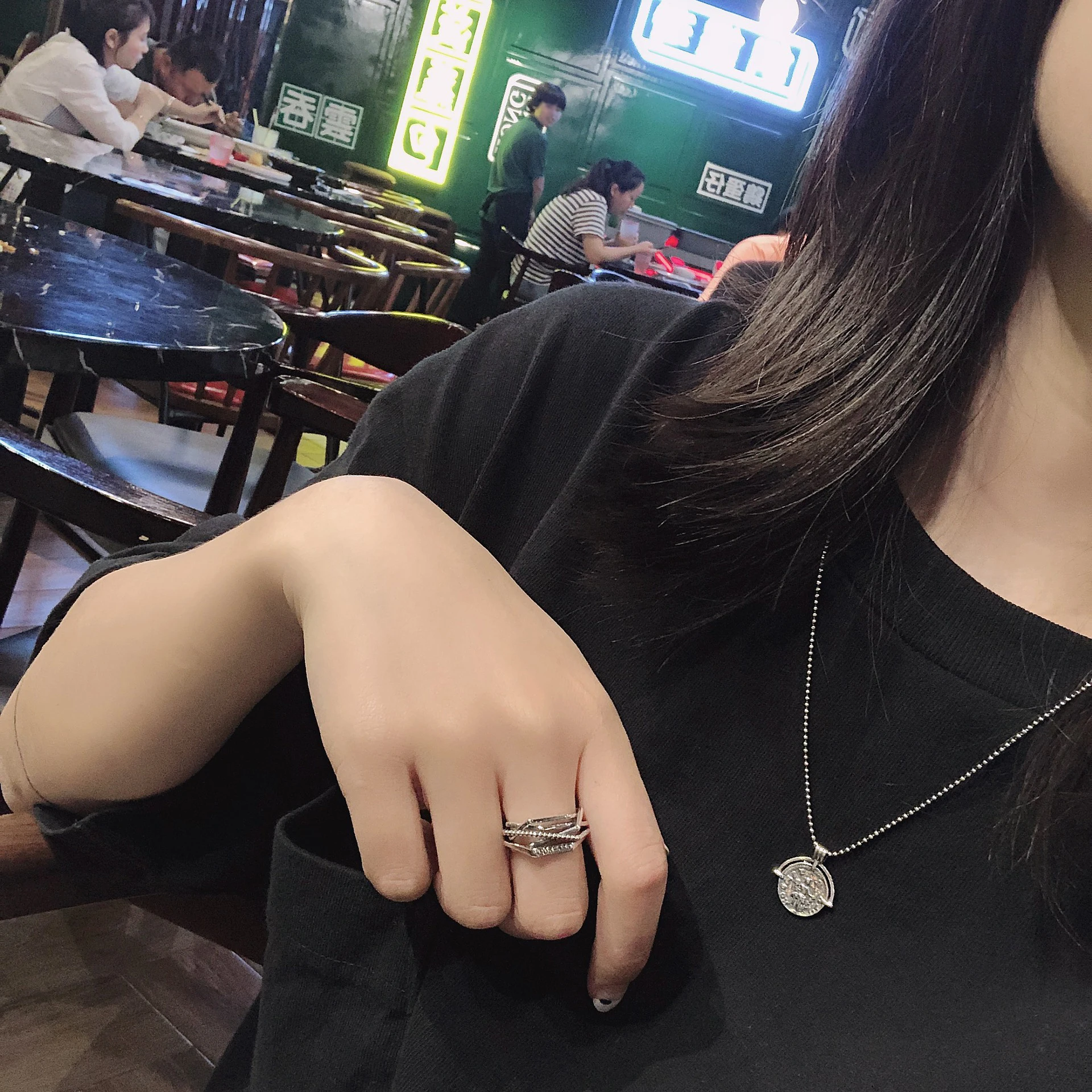 

DIEERLAN Bijoux Personality 925 Sterling Silver Lover Rings For Women Wedding Jewelry Adjustable Antique Finger Ring Anillos