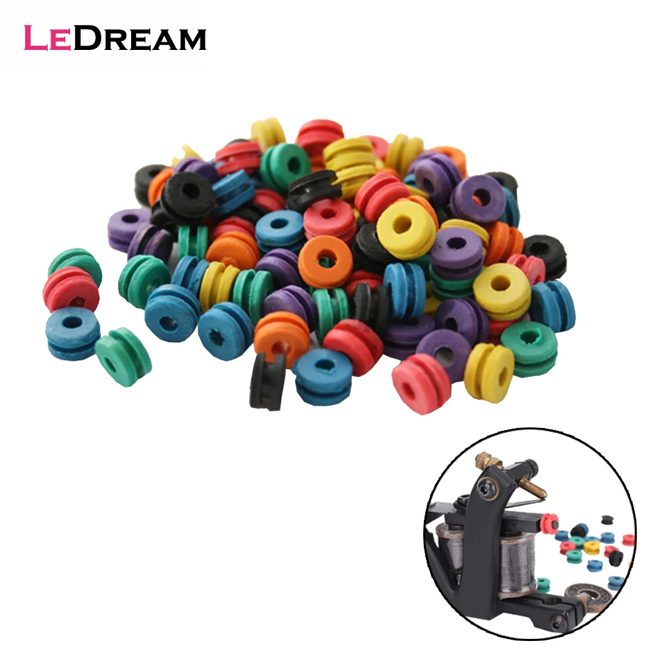 100pcs/lot H Shape Tattoo Machine Rubber Nipple Half Grommets Piston Pin Needle Mat Pad Cushion | Красота и здоровье