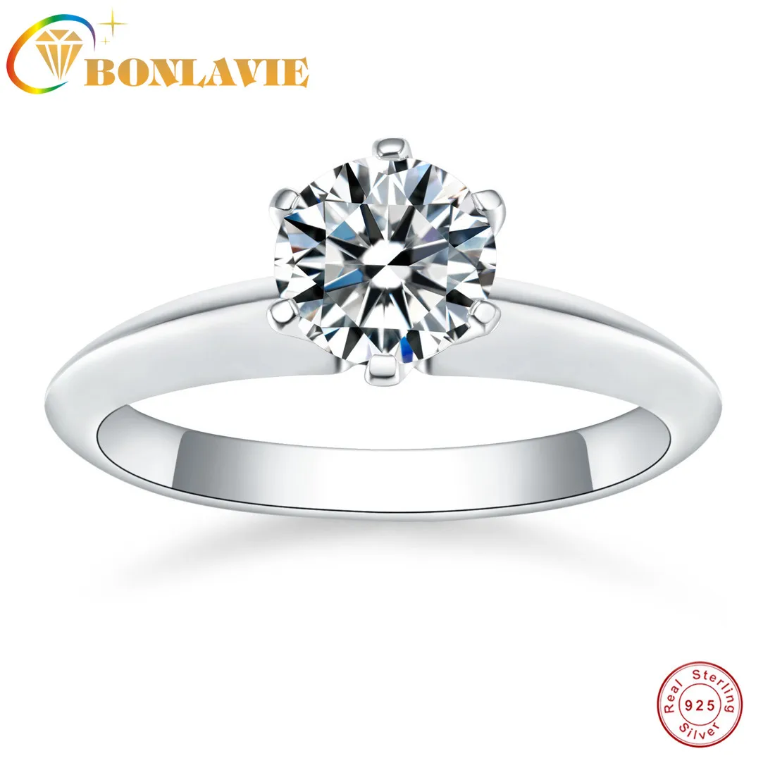 

925 серебро кольцо 3.5ct в классическом стиле, ювелирные изделия с бриллиантами Муассанит кольцо Свадебная вечеринка юбилей кольцо для женщин