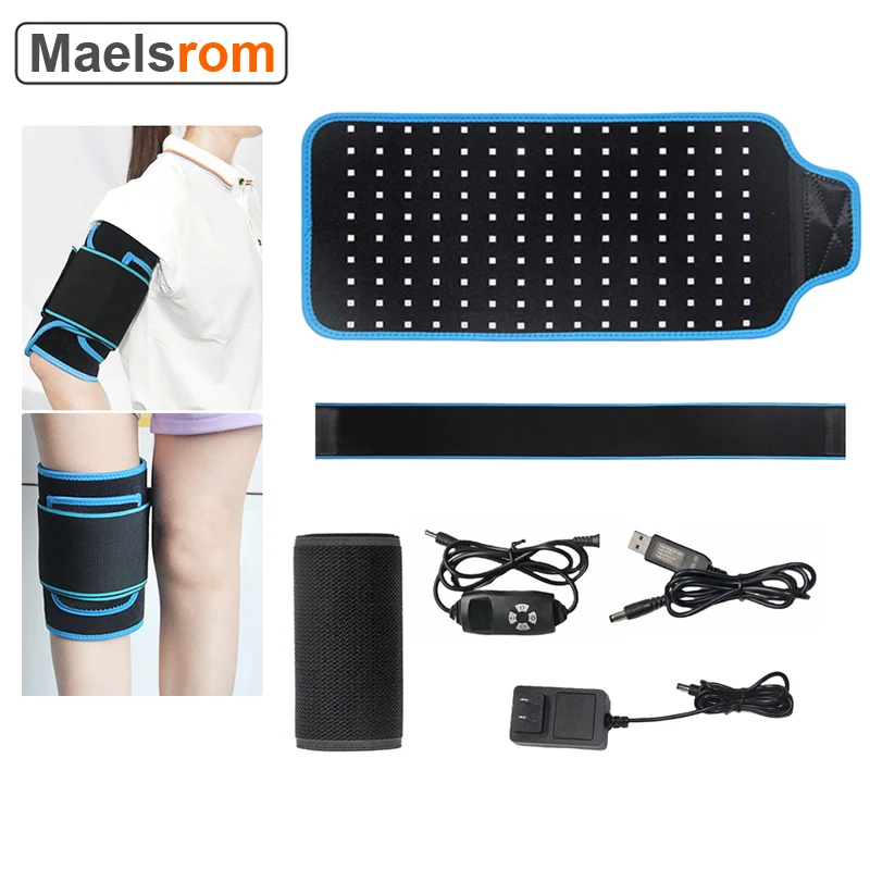 Red Infrared Light Therapy Armband for Pain Relief, Wrap LED belt, Flexible Wearable Wrap Leg and Arm Calf Cushion