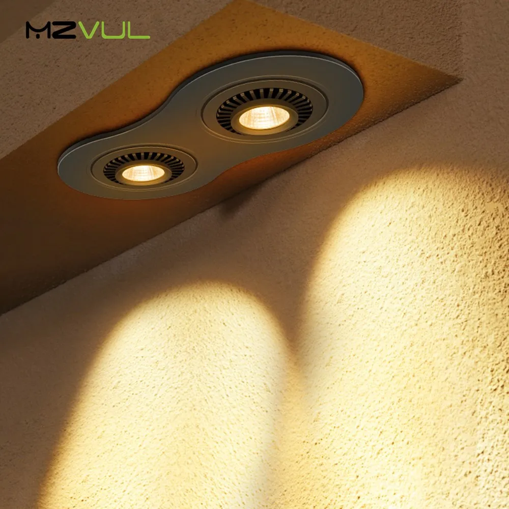 

Встраиваемый потолочный светодиодный светильник с двойной головкой, 10 Вт, 360 °