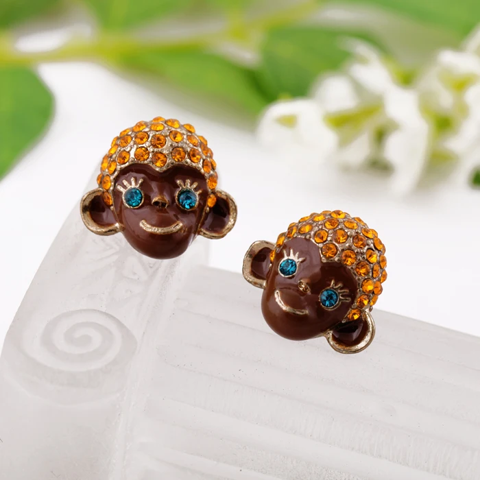 Винтажные серьги Стразы инкрустация модные новые ювелирные изделия с животными