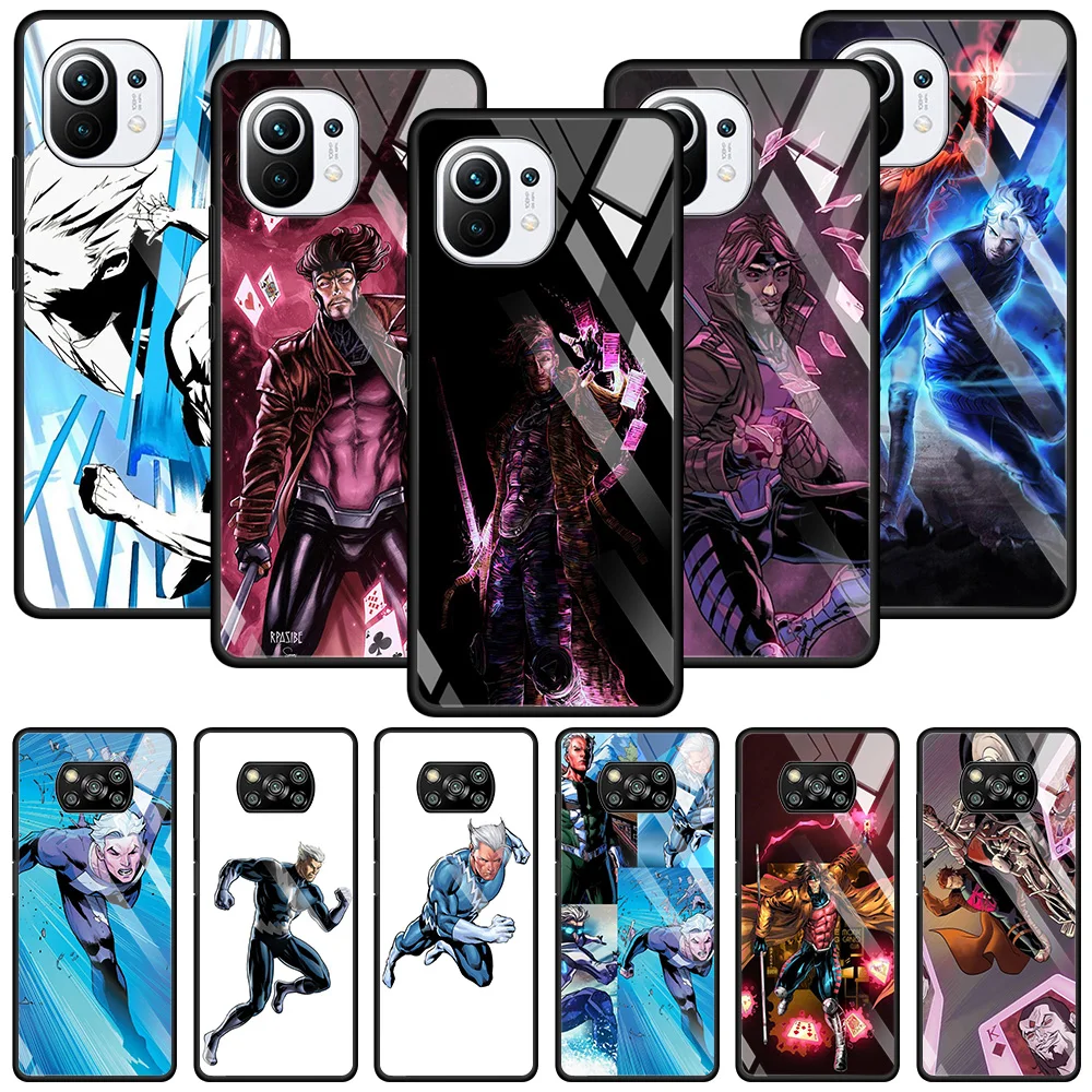 

Quicksilver Marvel Comics Glass Cellphone Case For xiaomi Poco X3 NFC F2 M2 X2 11 Ultra 11i 9T Note 10 10T Lite Pro Funda Cover