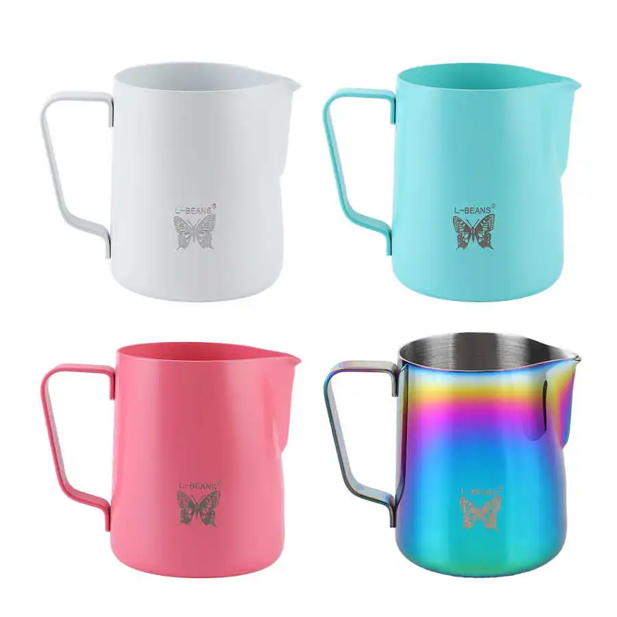 

Stainless Steel Milk Frothing Pitcher Coffee Cup Latte Art Milk Frother Jug Milk Frother Coffee Art Making Tool for Office