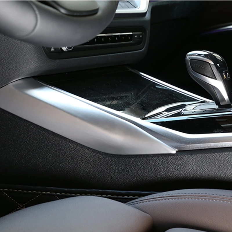 

2pcs/set Car Center Console Side Strip Cover Accessories For BMW 3 Series G20 G28 2020 ABS Carbon Fiber Chrome Car Styling Decor