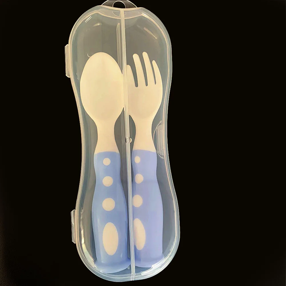 Для малышей для кормления обучения противоскользящий чехол гибкие PP дома ложки