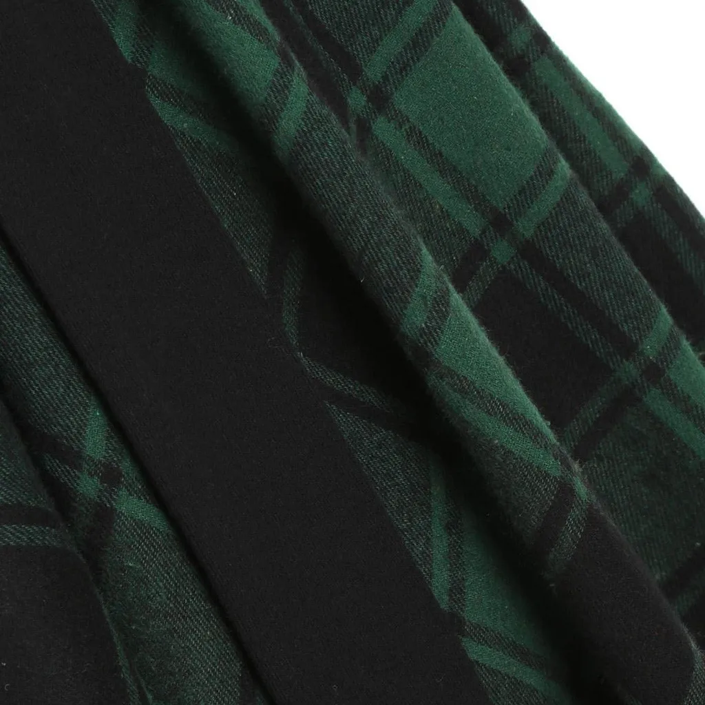 Осень 2020 Вечерние вечернее клетчатое платье женское эстетическое с косым