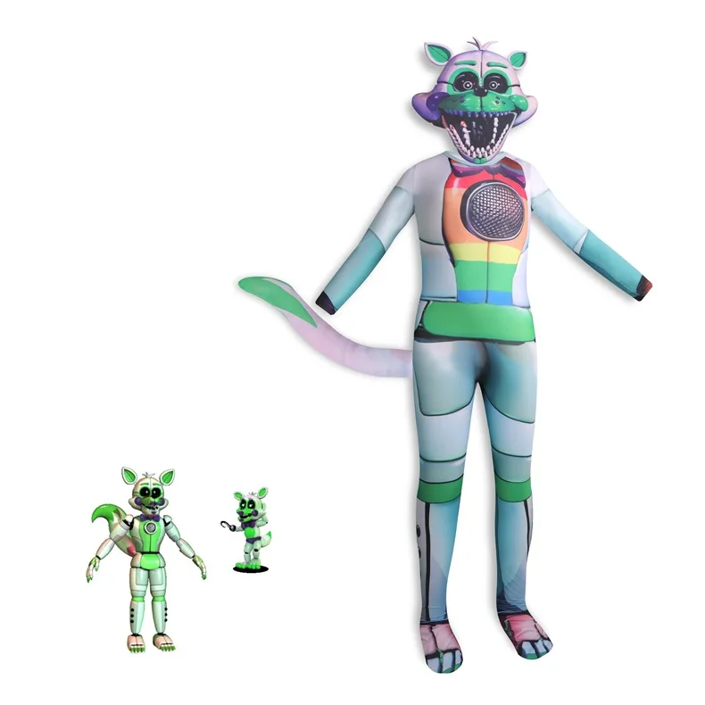 Костюм косплея Terror Game FNAF Nightmare Bear Rabbit для Хэллоуина и Пасхи для мальчиков и девочек, аниме.