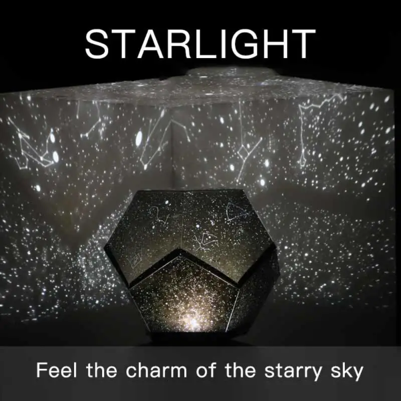

Starry Sky Projection Lamp Starlight Projector Rotating Decorative Light Fun Romantic Dream Night Light Home New Year Supplies