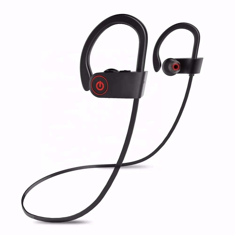Спортивная стерео гарнитура Earhook ipx4 водонепроницаемые наушники U8 беспроводные