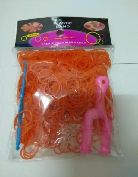 brick red 600pcs Резинка для плетения для девочек, ручная вязка, радужная вязальная машина, Резиночки для ткацких станков - Цвет: brick red 600pcs