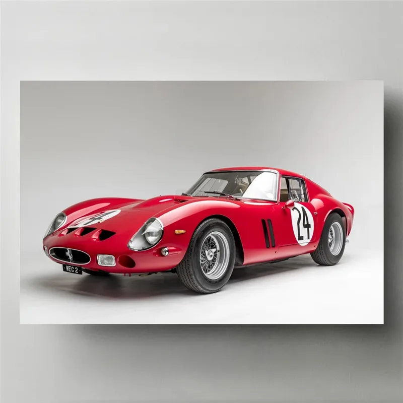 

Supercars Posters Ferraris 250 GTO Sport Car Retro Car Picture Print And Poster Wall Art Canvas Painting for Home Decor Unframed