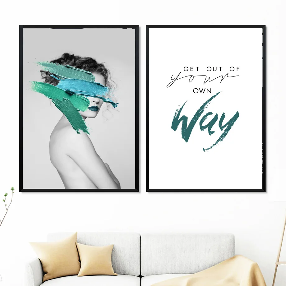 Привлекательная девушка мотивационные цитаты фигурка настенная Картина на