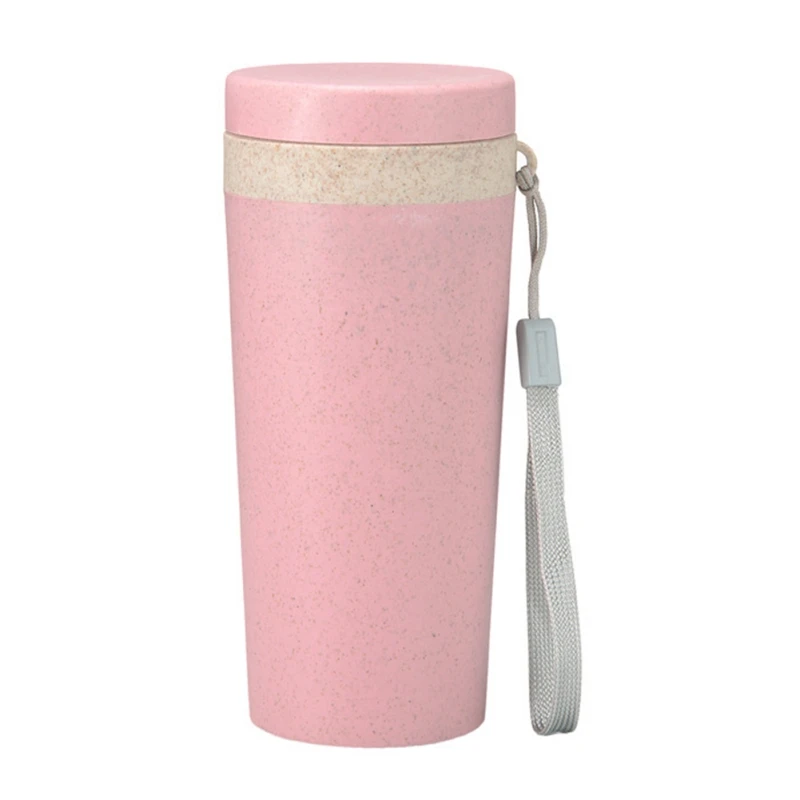 

CXD-Wheat Straw Water Bottle Double-layer Water Bottle Plastic Water Bottle Portable Insulation Water Bottle