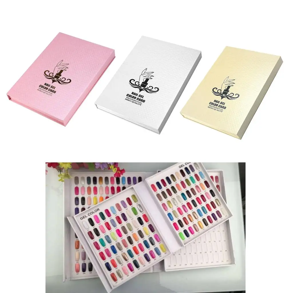 

120 Colors Gel Nail Polish Display Card Book Board Table Salon