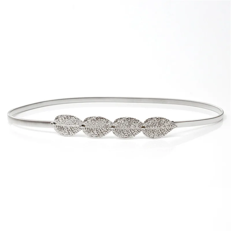 Модный женский эластичный металлический пояс 2021 золотистый тонкий винтажный с