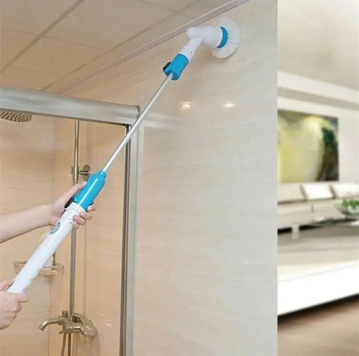

turbo scrub cleaning Brush Cordless Chargeable Bathroom Cleaner with Extension Handle Adaptive Brush Tub